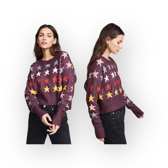 new Wildfox Couture ☆ Rainbow Star Elektra Knit Sweater